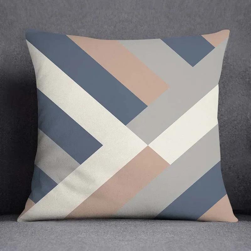 45x45cm Nordic Flower Geometric Pattern Decorative Pillowcase Square Pillowcase Home Office Decorative Cushion Cover