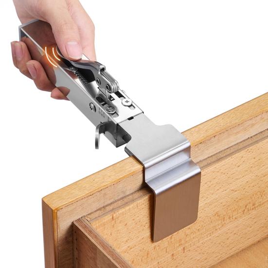 Verstellbare Schubladenbefestigungsklemme, Installationsclip für Schubladenfronten aus Metall, robuste Universal-Schrankmontageklemme, Schreiner, Holzbearbeitungs-Haushaltswerkzeuge