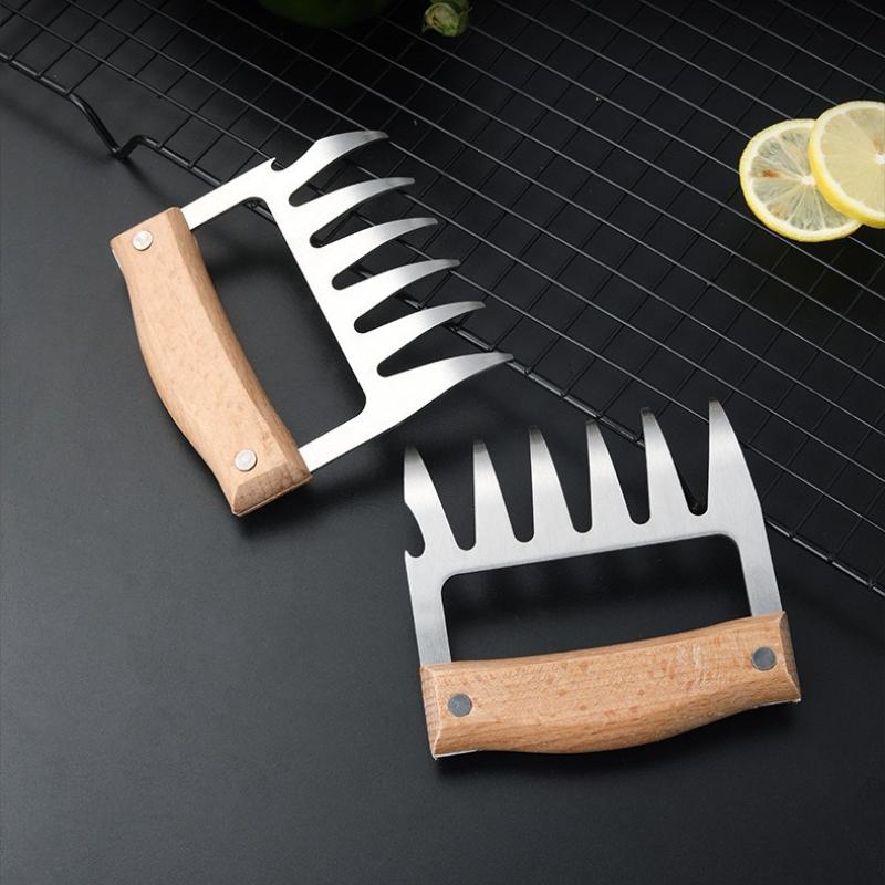 Barbecue Utensil shredders Wood Handle Bear Claws BBQ Meat BBQ Meat shredders shredding