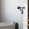 1PC Metal Key Holder, Black Wall Mounted Hook, Ornamental Hanger for Home Decor, Entryway Storage
