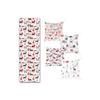 New Year Themed Deer Printed  Chair Cushion Set / 4 Pieces 40×40cm Square Chair Cushions and 1 Piece Runner