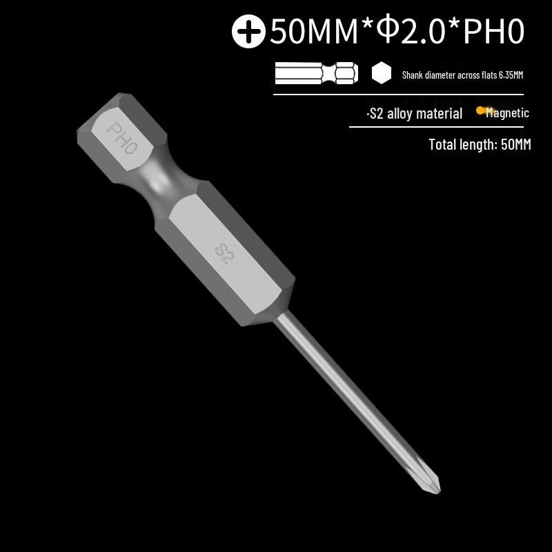 

Phillips Head Electric Drill Screwdriver Bit Set with Fine Head and S2 High Hardness Extension.