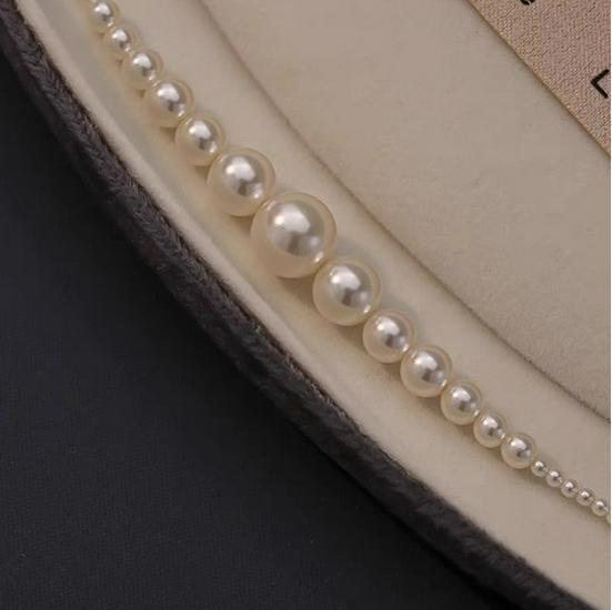 Pearl Gradient Clavicle Necklace - Women's Fashionable French Bead Jewelry