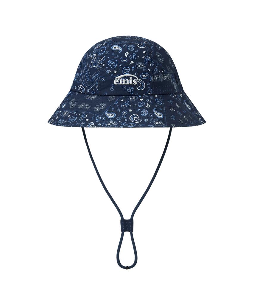 Imiseu Paisley Bucket Hat-Navy
