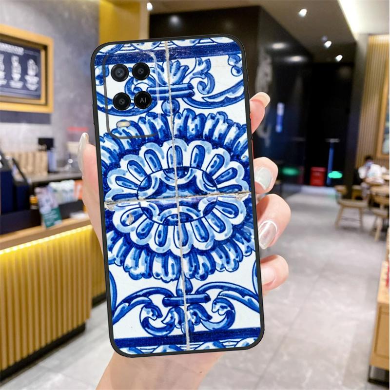 Moroccan Tile Case For Oppo A98 A18 A38 A58 A78 A60 A80 A40 A96 A76 A16 A94 A74 A54 A15 A17 A57 A77 A5 Pro