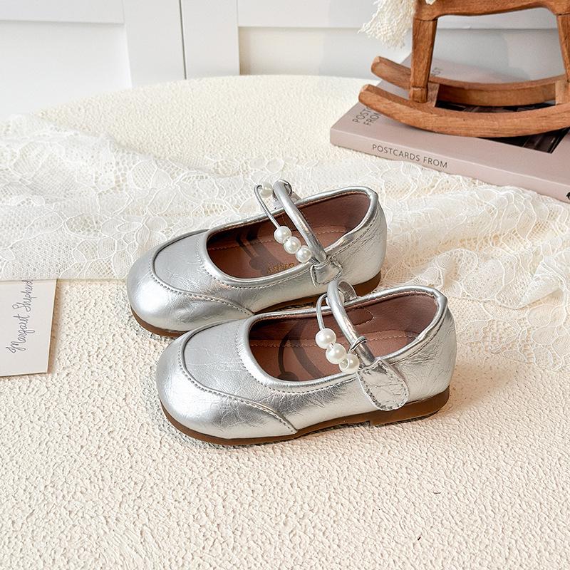 Spring 2026 Girls' Leather Mary Jane Princess Shoes - Soft Sole Performance Style