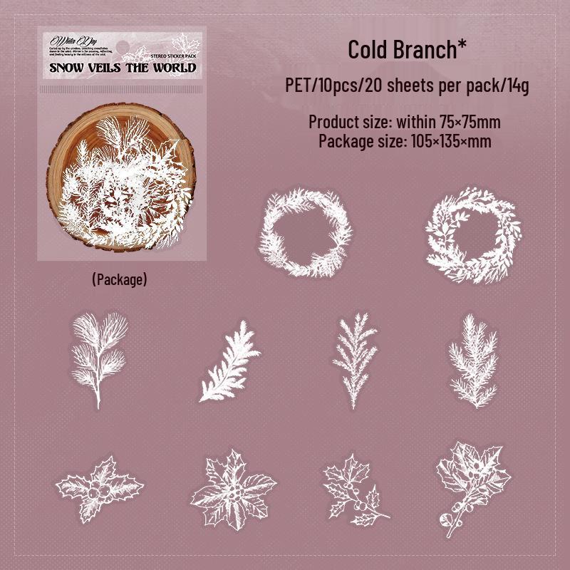 

Winter Wonders 3D Foam Sticker Pack: Versatile DIY Journal & Scene Decoration