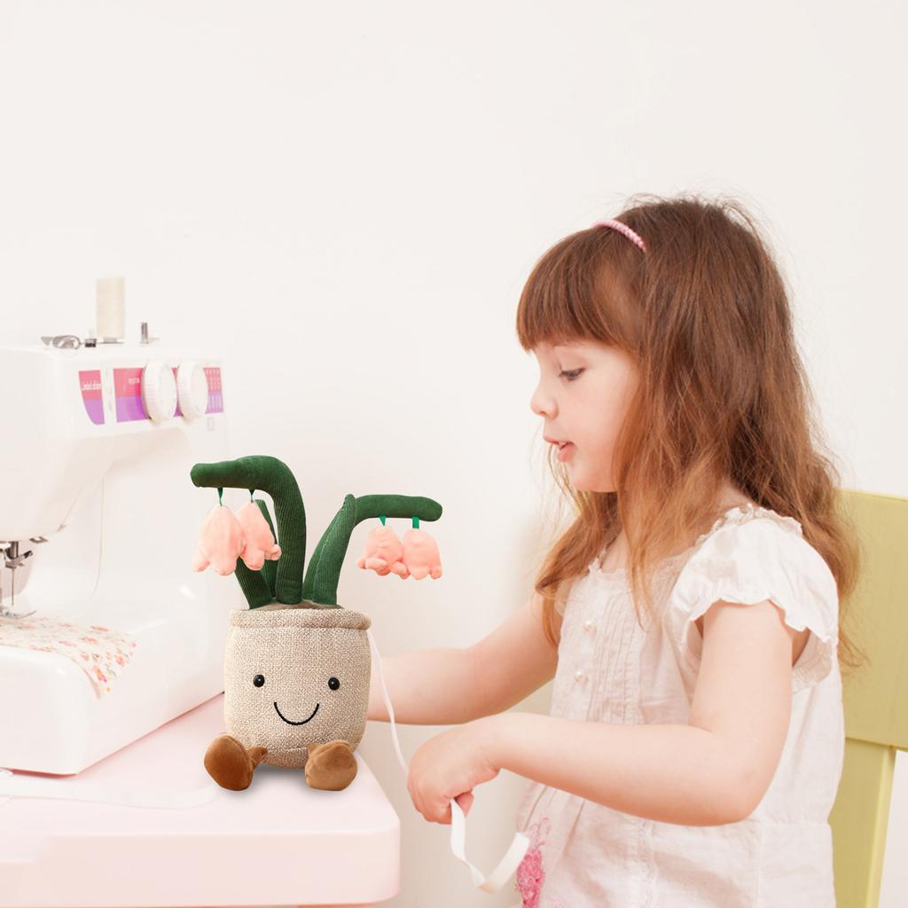 Almohada de peluche con forma de flor, maceta de 12 pulgadas, juguete de peluche suave y amigable para niños.