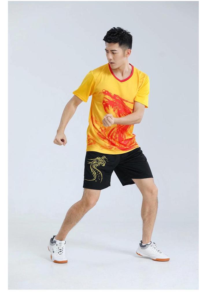 Herren Drachenmuster Basketball & Drachenbootfest Wettkampf-Uniformset