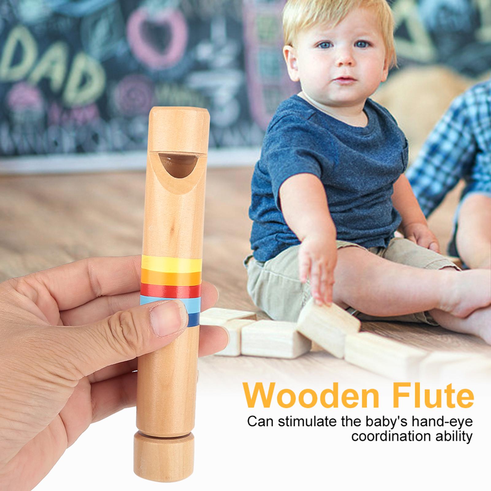 

Wooden Fipple Piccolo Flute Instrument Kids Toy Gift