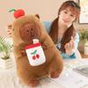 Milk Tea Fruit Cup Capybara Plush Toy Dolls Room Decoration Grape Cherry Carrot