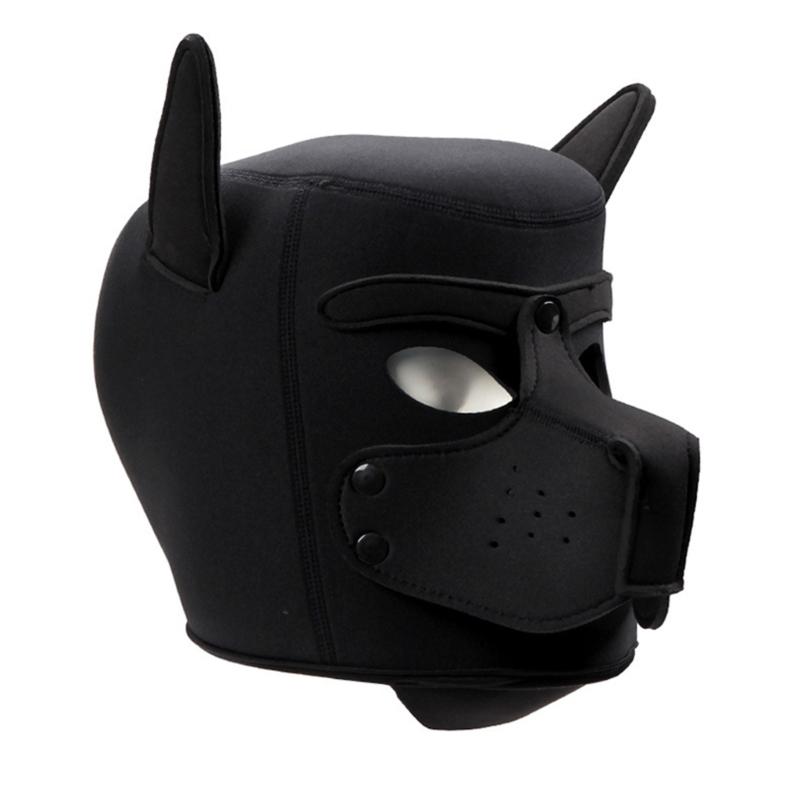 Máscara de Cabeza de Perro Halloween Gorro de Perro Transpirable Máscara Completa de Cabeza de Perro Disfraz para Adulto Halloween Disfraz de Halloween Fiesta de Cosplay