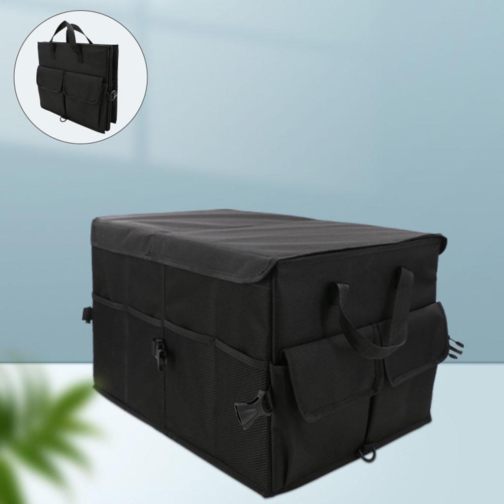 Car Trunk Organizer Foldable Storage Box Multifunctional SUV Auto Accessories for Travel Camping Picnic Snack Daily Commuting