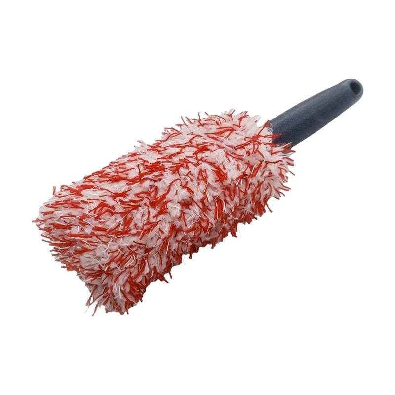 

Эффективная щетка с длинной ручкой для чистки мягких колесных дисков, идеально подходящая для автомобилей и мотоциклов, обеспечивающая блеск колес без царапин