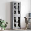 Highboard FLORIN Grey Sonoma 60 x 35 x 182 cm Particleboard