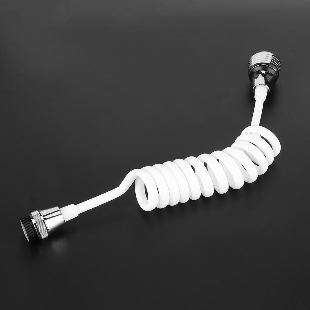 Household Kitchen Faucet Lengthened Extender Long Hose Portable Retractable Foaming Water TapWhite