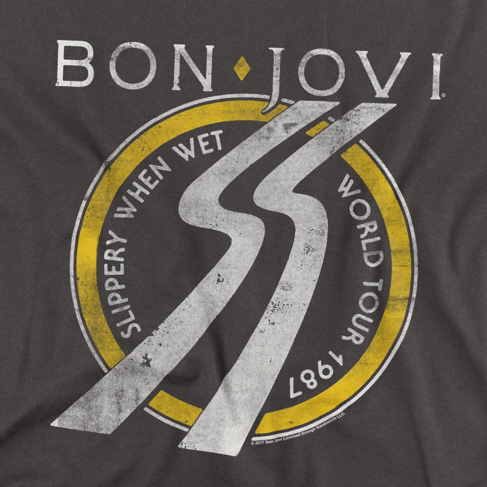 Bon Jovi Unisex Adult Slippery When Wet World Tour T-Shirt