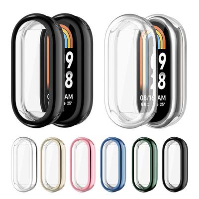 Viso ekrano apsauga, skirta „Xiaomi Mi Band 8 Plating TPU“ apsauginiam dėklui, apvalkalui, apsaugančiam buferiui