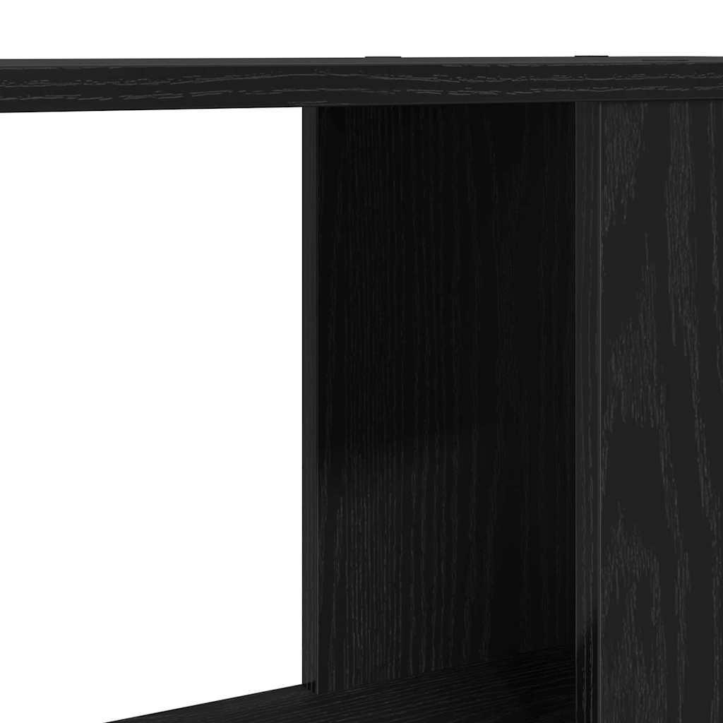 TV Cabinet Black Oak Effect 60 X 24 X 32 Cm Wood Based Material