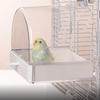 Pet Bird Bath Tub Parrot Shower Box Parrot Bathtub with Bottom Drawer X3UC