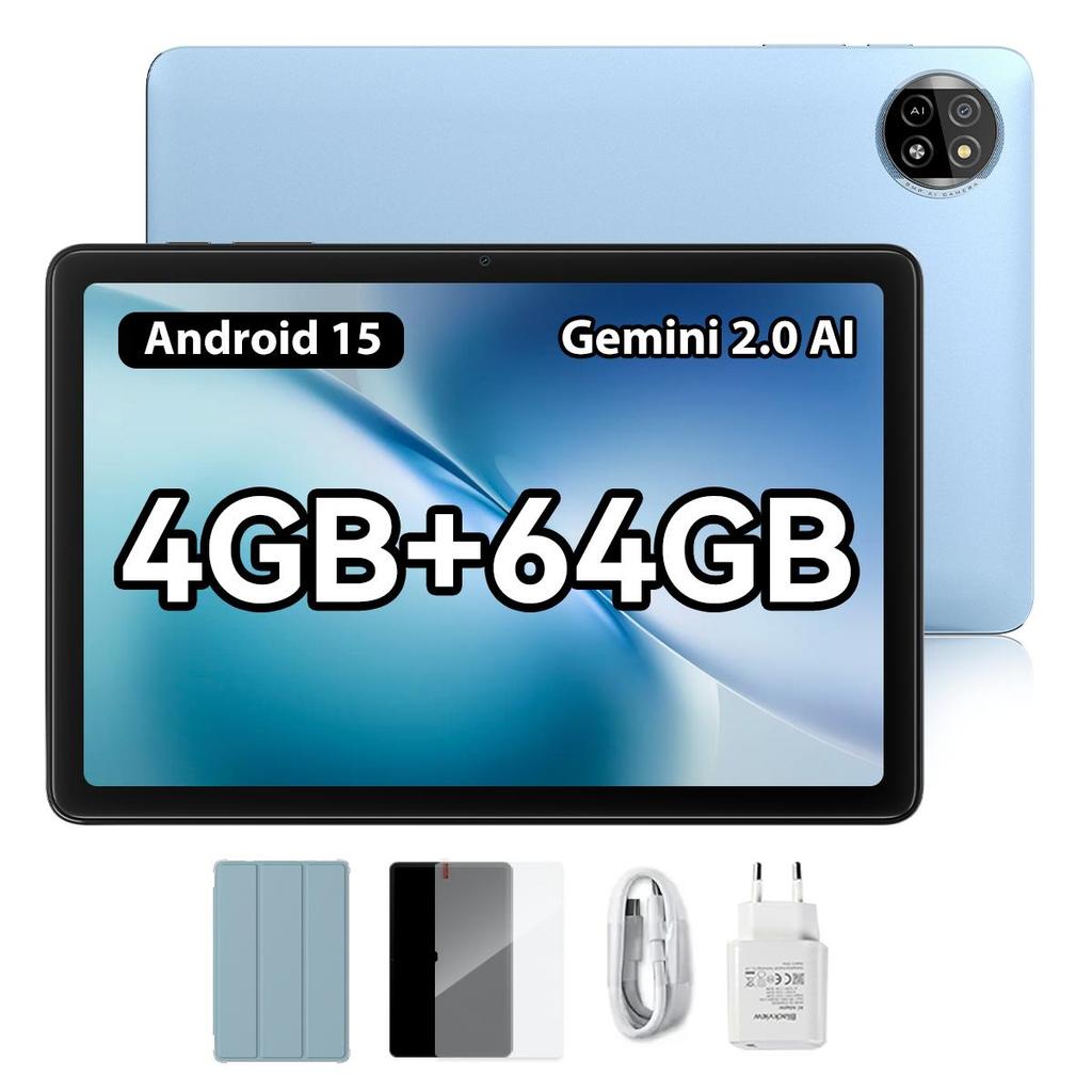 Blackview Tab 20 WiFi Tablet Android 15  10.1inch 4GB RAM 64GB ROM 6600mAh Battery Tablets