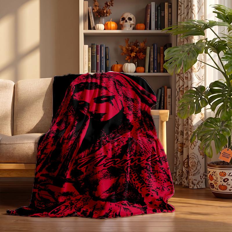 Dark Gothic Custom Flannel Blankets Soft Warm Cozy Throws for Home Decor Holiday Gifts