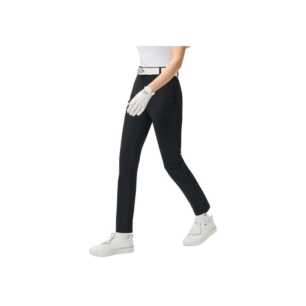 New FILA AthleticsGolf Collection Knitted Sweatpants Women's Pitch Black A11W525603F-BK