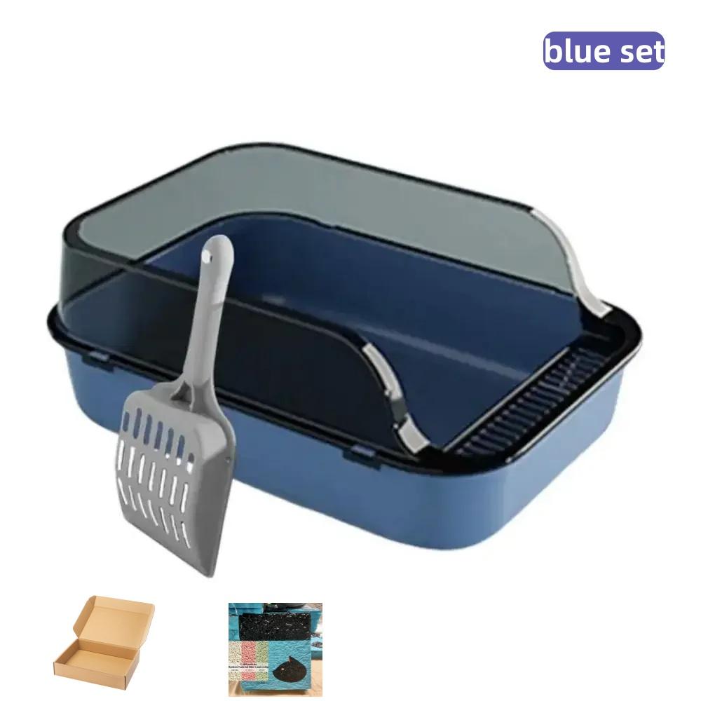 Geschlossene Katzentoilette Spritzwassergeschützt Halbgeschlossen Kunststoff Katzentoilette Sanddicht Katzentoilette Geruchsdicht Katzenstreu Haustierbedarf