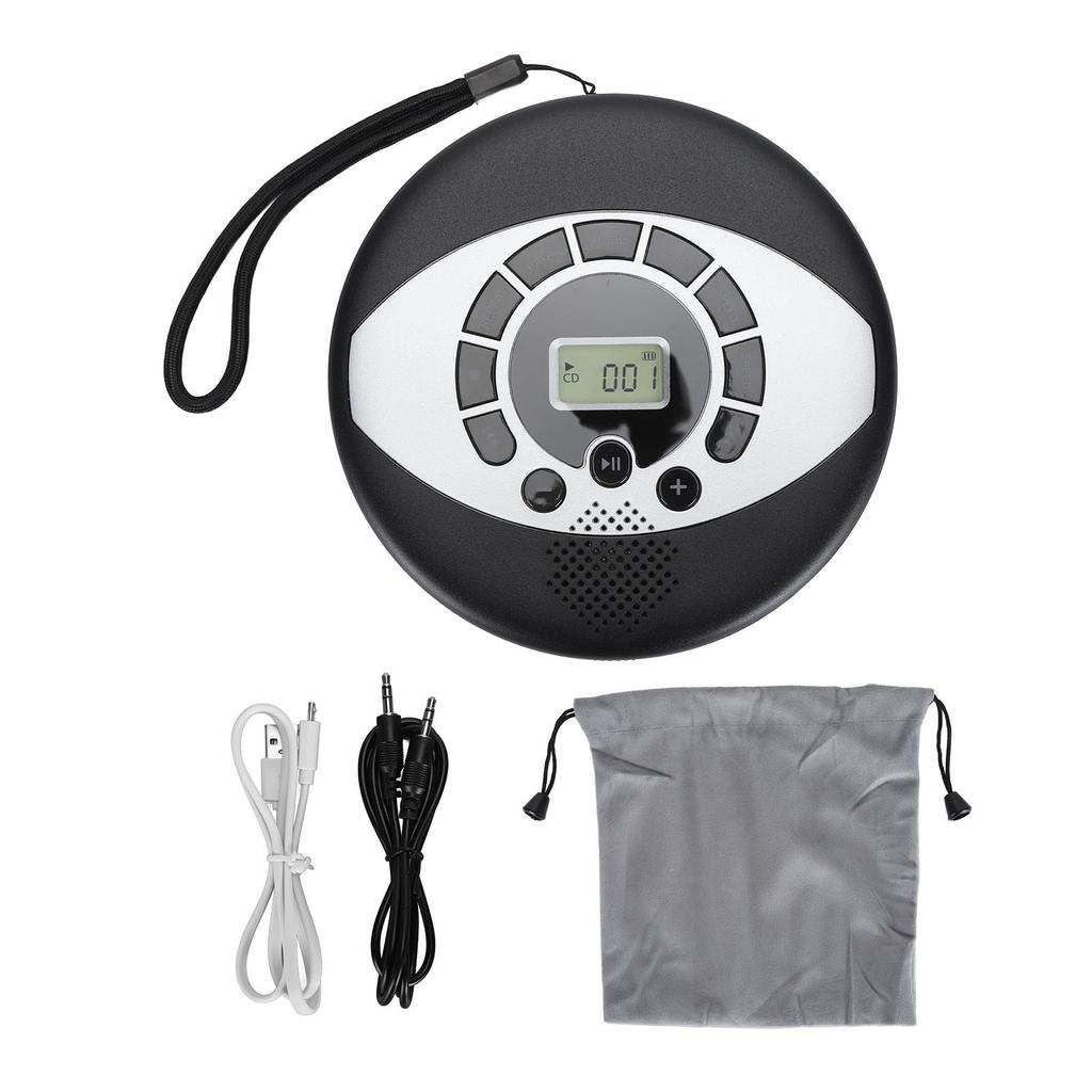 Portable CD Player with Speaker Support Headphone Insertion USB Rechargeable 1500mAh Multifunction