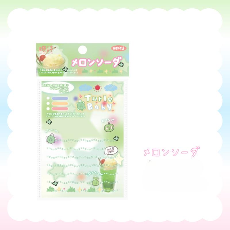 50pcs/set Retro Japanese Sweet Memo Pad for Kids Cute Cartoon Panda Scrapbooking Memo Pad Kawaii Notepad Student Supplies