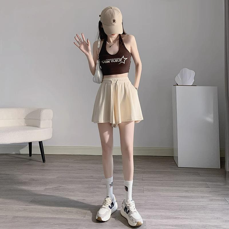 

Женские укороченные 145 см летние спортивные шорты А-силуэта с широкими штанинами в балетном стиле. S (80-95 lbs)