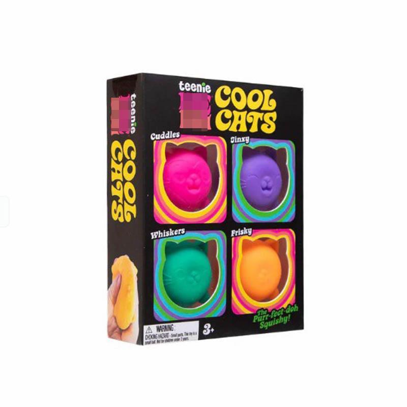 

New Cute Cat Mini Fingertip Pinching Toy Stress Relieving Toy Maltose Slow Rebound Stress Relieving Toy