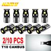 2/10 PCS T10 W5W LED Bulbs CANBUS Car Interior Dome Door Map Trunk License Plate Lights 12V 3030-3SMD 200LM 6000K Bright White Bulbs 7