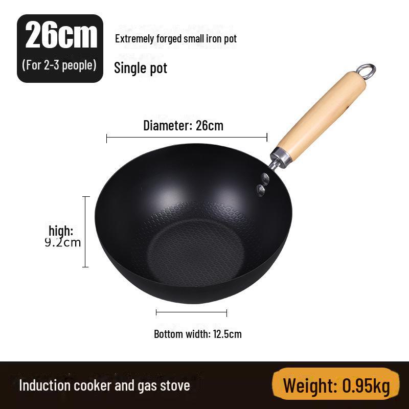 Mini tigaie neacoperită de 20 cm pentru mașina de gătit cu inducție - compactă, ușoară, ideală pentru utilizarea de o singură persoană