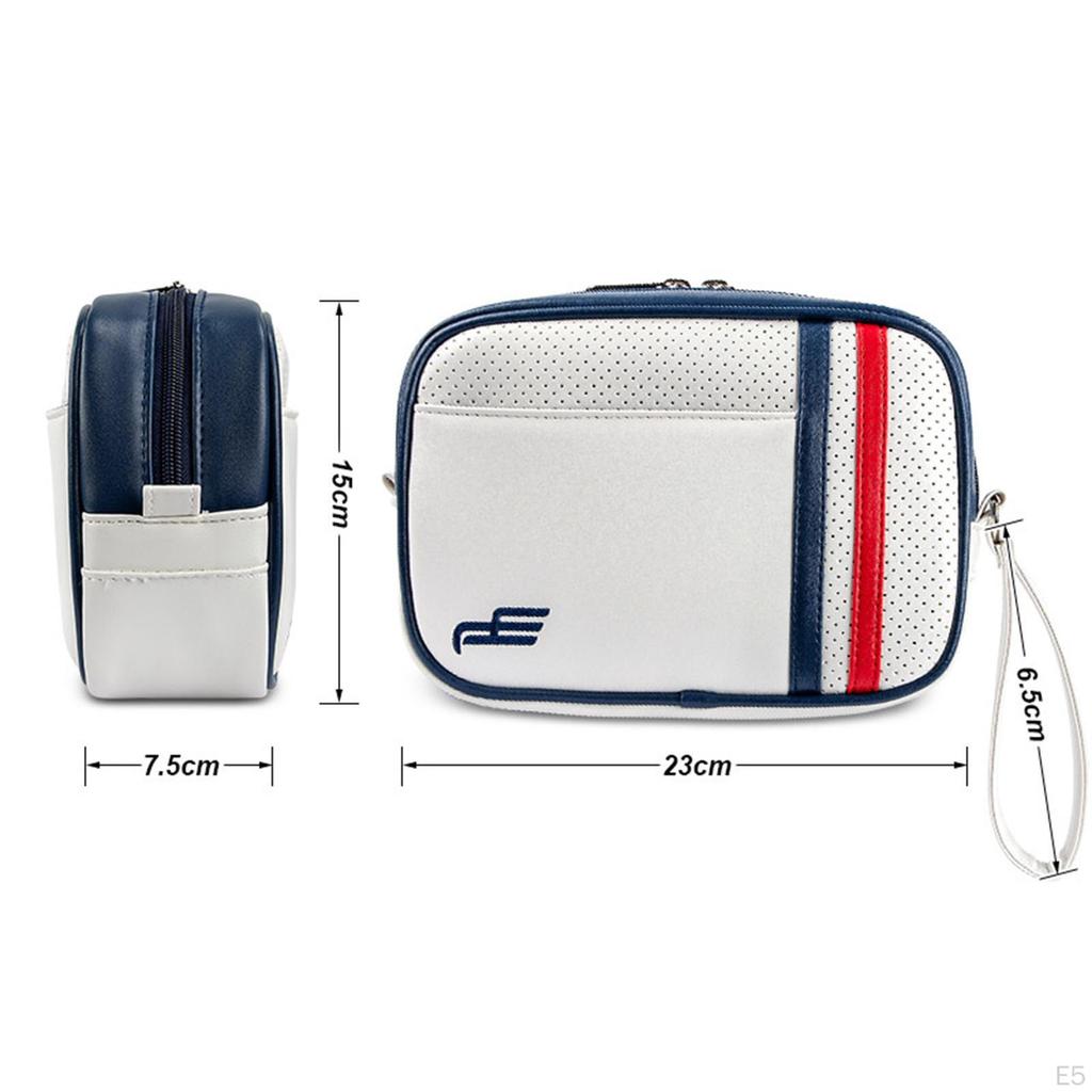 Klubbboll Bärväska Påse Förvaringsorganisatör Behållare Ficka Gåva PU Pegghållare Resegolfväska