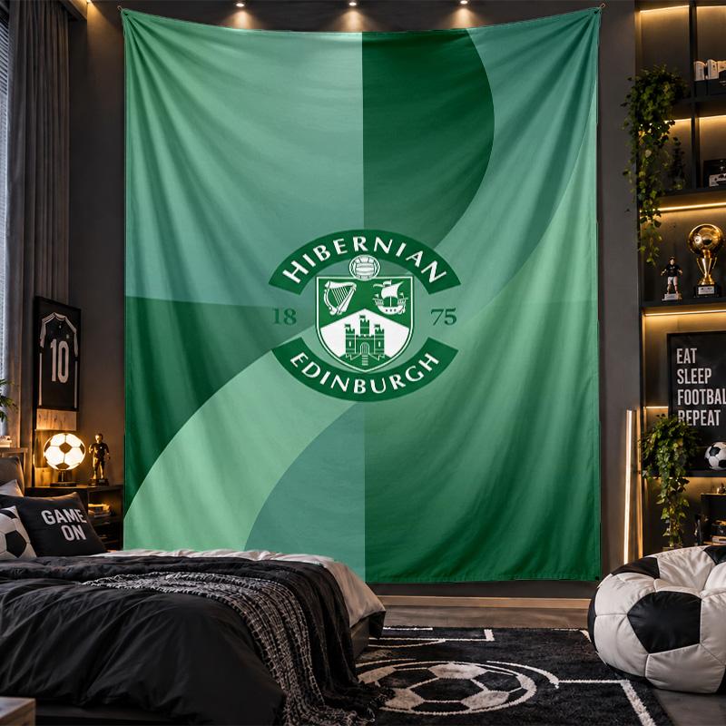 Wandbehang Tapisserie Hibernian FC Drucktuch für Wohnzimmer Schlafzimmer Heimdekoration