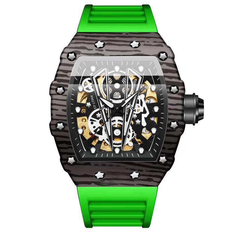 Binbang Men s Automatic Skeleton Mechanical Sports Watch