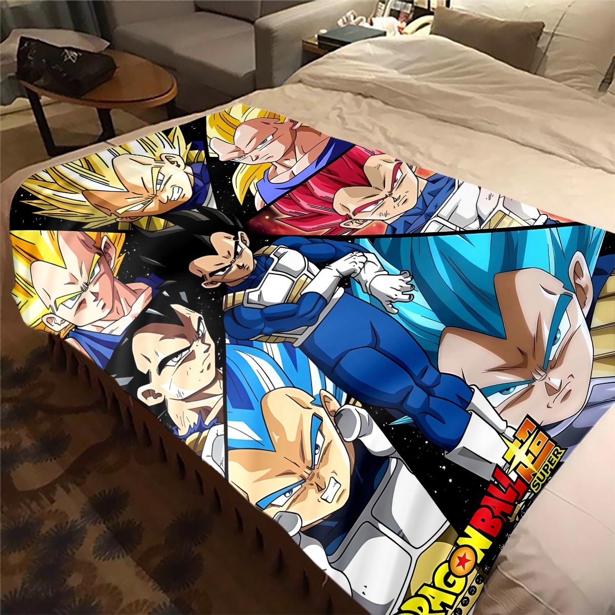 

1PC Dragon Ball Super Print Flannel Blanket, High quality All Seasons, Home Decor, Warmth and Comfort, Perfect for Christmas Gifts 80cm x 120cm