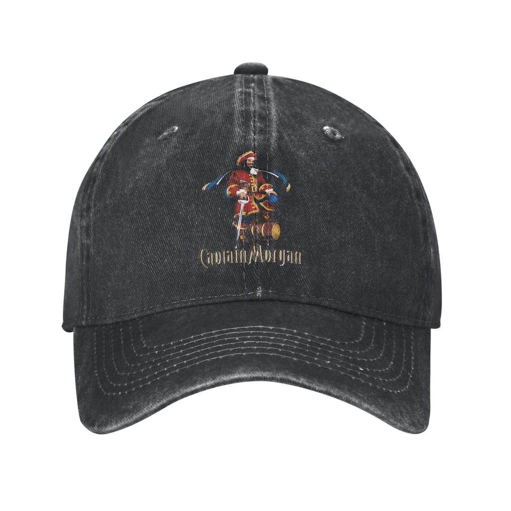 Kapitan Morgan Dżinsowa Czapka Codzienne Czapki Baseballowe Regulowana Czapka Letnia Unisex Czapki Baseballowe