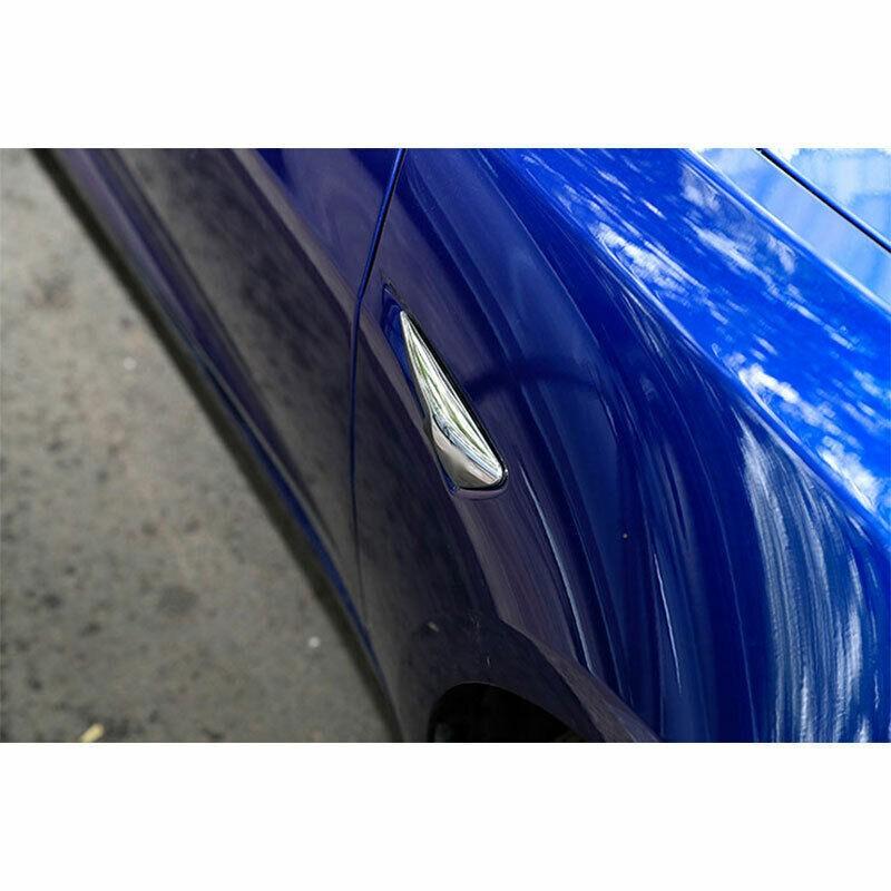 For Tesla Model X S 2012-21 Chrome Side Fender Outer Camera Cover Trim 2PCS Fit