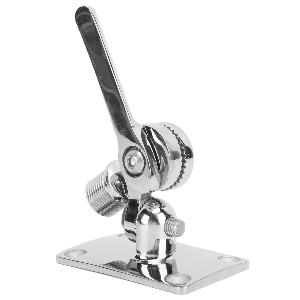 Marine Grade VHF Antenna Base Mount 93 X 64mm Stainless Steel Adjustable Mount Base Bracket For