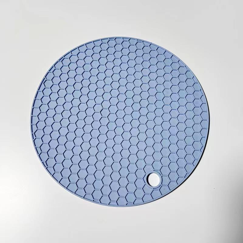 Round Honeycomb Silicone Mat Non-Slip Insulation Placemat Heat-Resistant Anti-Scalding Microwave Oven Mat Pot Holder Thicken Coasters