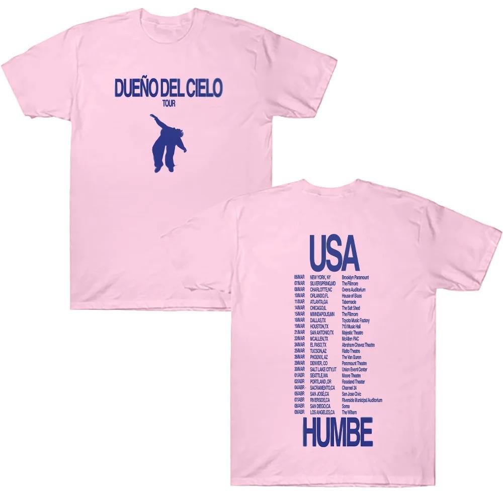 Summer Short Sleeve Streetwear Cool Clothes Humbe DUENO DEL CIELO Tour 2026 T-shirts Casual Cotton Singer T Shirt Unisex Y2K Top