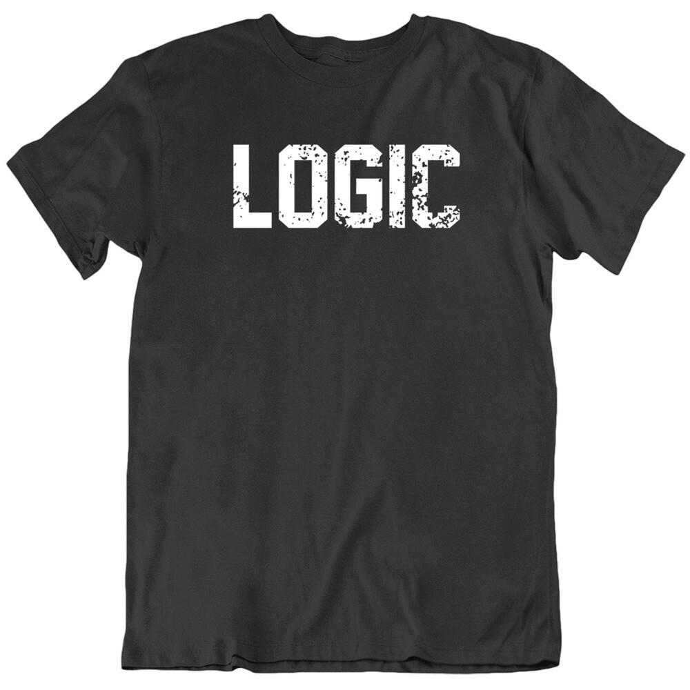 Logic Text Distressed  T Shirt Unisex T-Shirt M