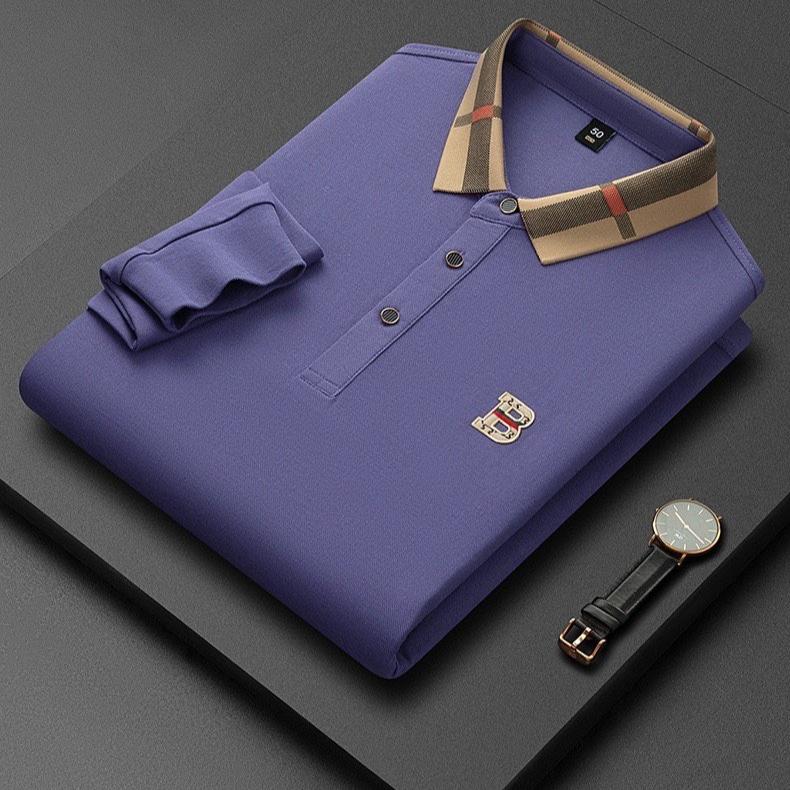 STORN Men's Spring Autumn Fashion Long Sleeved Polo Shirt High-end Boutique Embroidered Top Comfortable Lapel Tops
