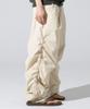 XTONZ Xp291 Pile Side Shirred Wide Cotton Pants (Cream)
