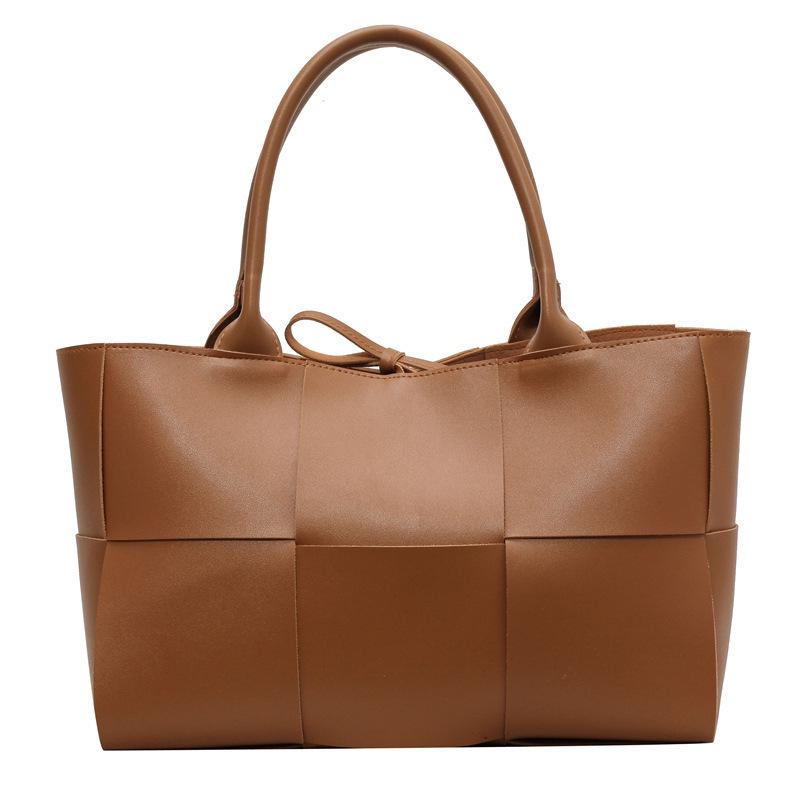 Borsa a Trama da Donna Primavera 2025 - Borsa a Spalla Versatile di Grande Capacità