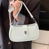 Spring and Summer New Simple and Versatile Niche Oil Wax Leather Underarm Bag Women's Fashion Personality High Quality Shoulder Messenger Bag