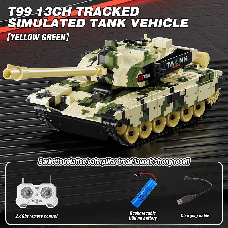 Non-Toxic Remote Control Tank 13 Channel Rc Tracked Truck Electric Car Battle App Controlled Machine Children'S Toys For Kids Children Gifts