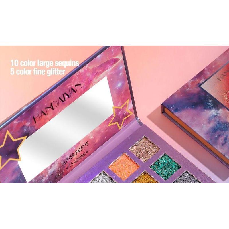 HANDAIYAN - Lidschattenpalette mit Glitzer-Pailletten